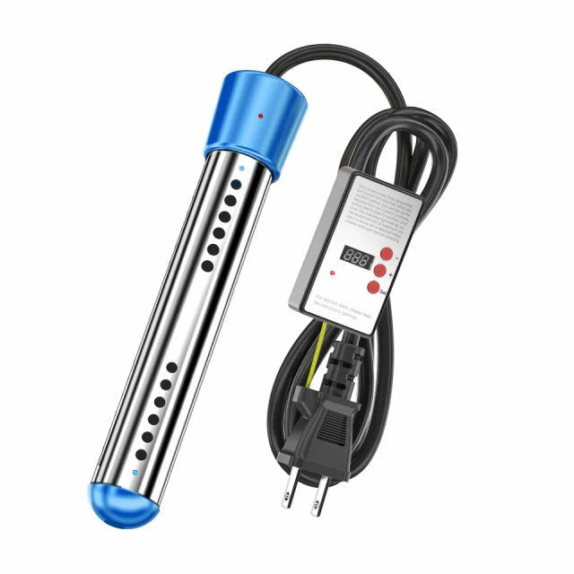 投げ込みヒーター 1500W携帯湯沸かし器 電気給湯器 110V液浸ヒーター 浸水給湯器 風呂 バケツヒーター 【予約時間 自動電源オフ】w621B(ブルー)
