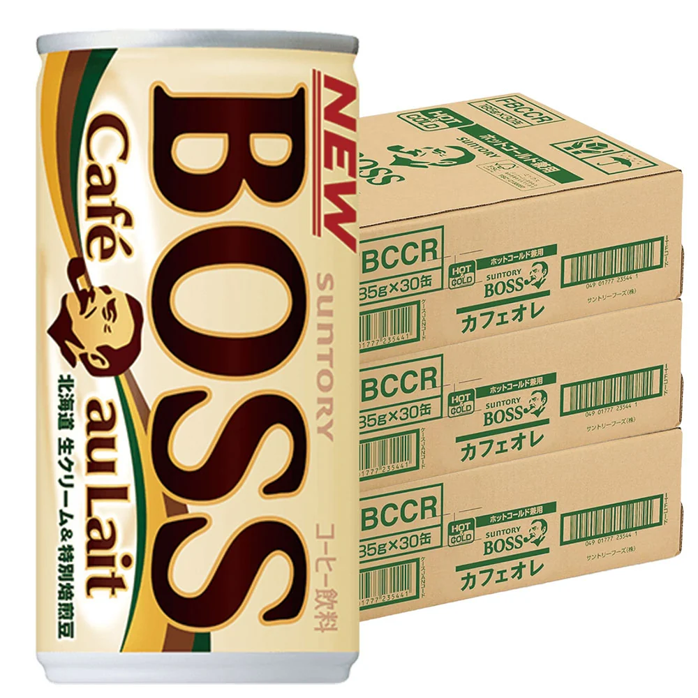 サントリー BOSSボス カフェオレ 185ml×3ケース/90本
