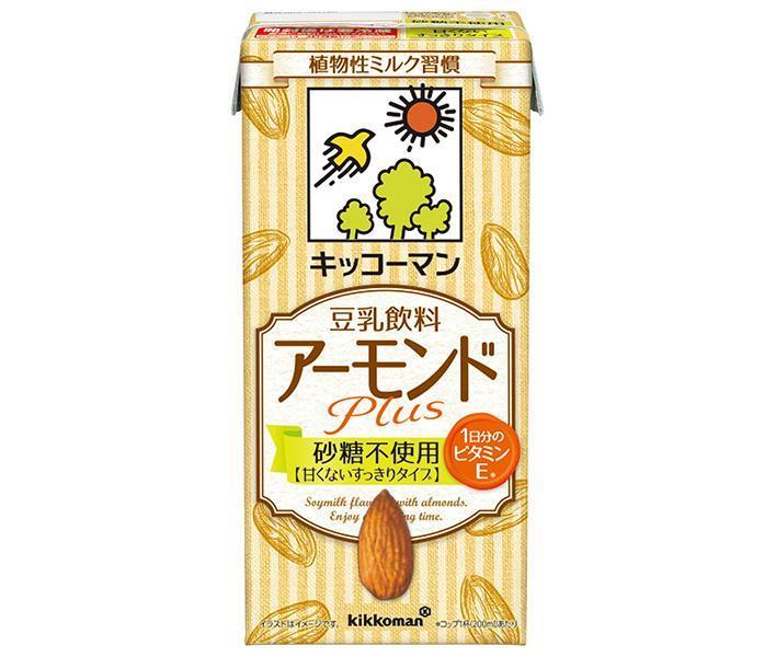 【送料無料】 キッコーマン 豆乳飲料 アーモンドPlus 砂糖不使用 1000ml×24本
