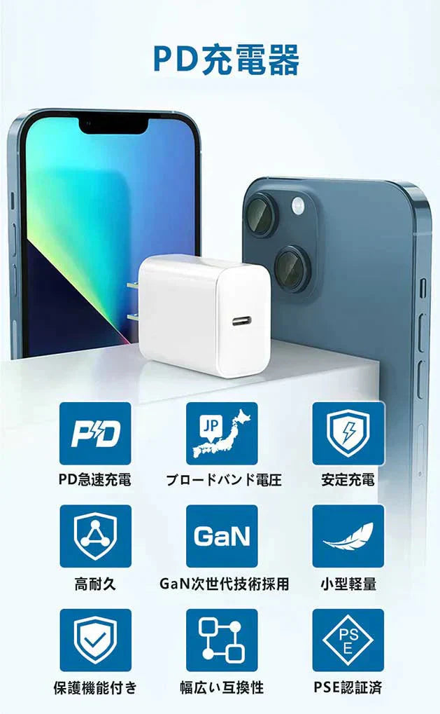 ２本セット [MFi/PSE認証済み]＼Type-C to Lightning／ iPhone 充電器 20W PD 急速充電 Type C 充電器 USB C - iPhone 充電ケーブル ライトニング ケーブル lightningケーブル 高速充電対応 USB-C 急速充電器 iPhone充電ケーブル iPhone12充電器 スマホ充電器 急速充電器