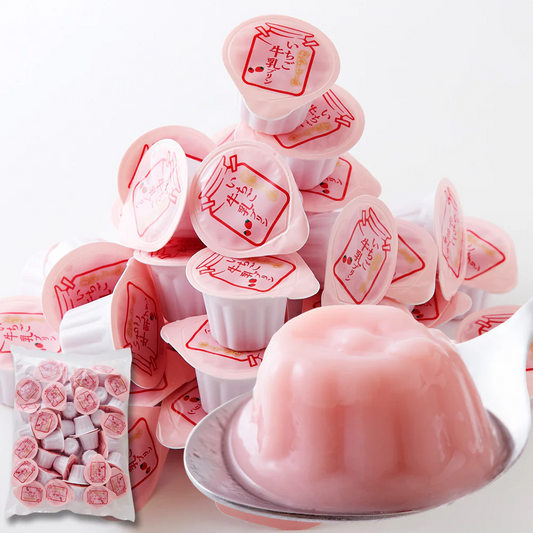 ひとくちいちご牛乳プリン 40個 個包装 | 濃厚 プリン いちご牛乳 苺 イチゴ 牛乳プリン プチ スイーツ デザート 一口サイズ おやつ 洋菓子 お菓子 お徳用 得用 大容量 大量 クリスマス ハロウィン 文化祭 誕生日 お見舞い 詰め合わせ プチギフト 常温 保存食