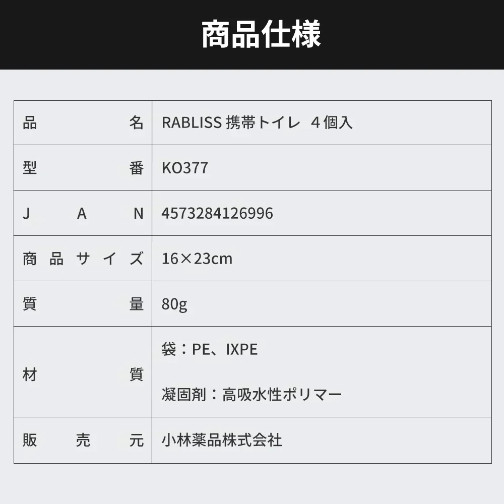 【防災常備！緊急トイレの使用袋】 ＼1袋４個入／緊急トイレ 携帯トイレ 簡易トイレ 防災トイレ 抗菌 車載トイ レ 防災用品 非常用トイレ 地震対策 防災セット 防臭袋 アウトドア 介護用 高強吸水力 登山 渋滞時 災害 緊急 停電 断水 男女兼用