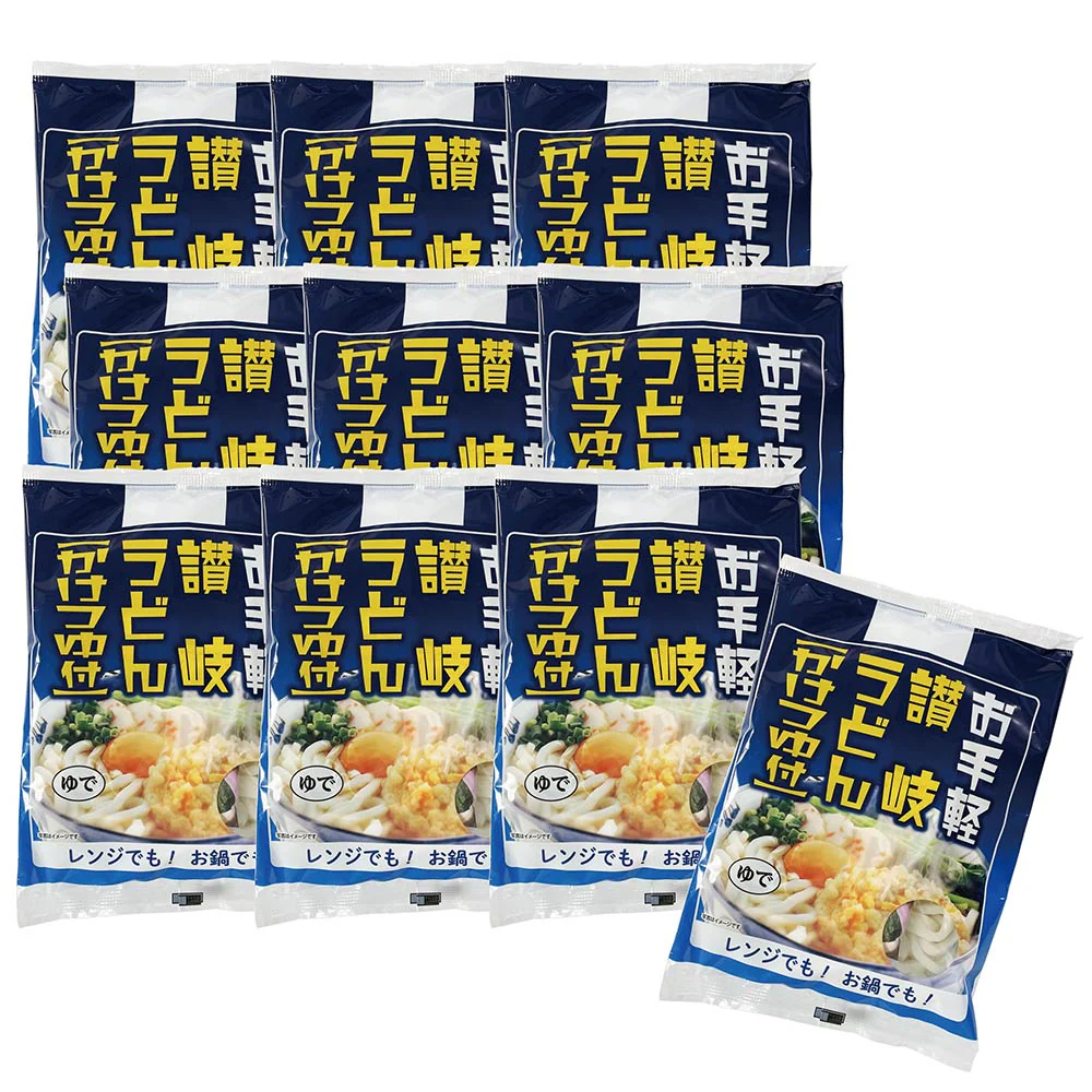 讃岐のかけうどん10食【送料込み】【お届け不可地域：北海道・沖縄・離島】