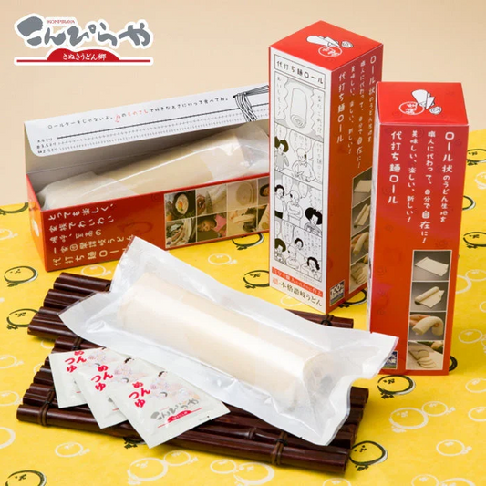 自分で職人の代わりに作る ロールうどん、超・本格讃岐うどん 麺ロール お得な3個セット 「代打ち麺ロール」つゆ付 （巻いて熟成 讃岐家うどん）