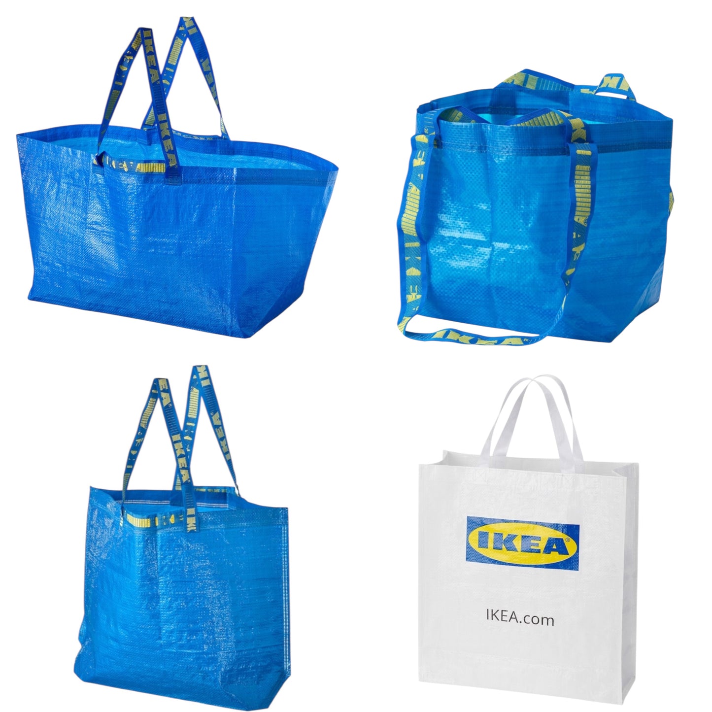イケア IKEA バッグ ブルーバッグ エコバッグ 袋 4枚セット バッグ 収納 収納袋 買い物 レジャー(袋BLUE4)フラクタ ブラットビー クラムビー