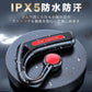 骨伝導 イヤホン Bluetooth 片耳掛け　ワイヤレス マイク付き ヘッドホン(w213B)ブルー