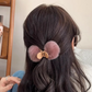 (カーキ)ヘアクリップ モコモコ　ファーバンスクリップ ヘアアクセサリー  韓国 ボア バレッタ 秋 冬 レディース ボリューム 大きめ 髪飾り 髪留め
