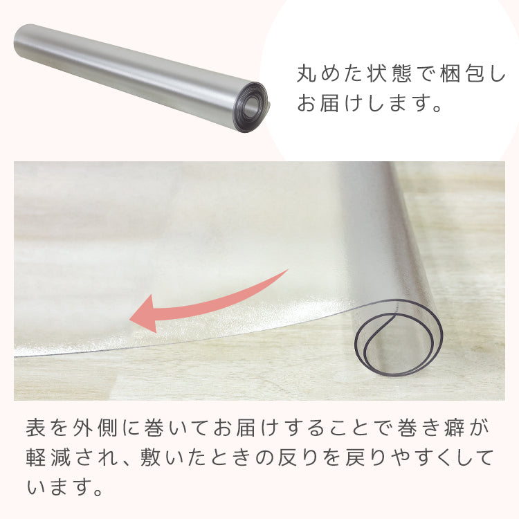 【予約商品：8月中旬（～20日までに発送）】ダイニングマット 撥水 クリア 150cm×190cm ダイニング マット 透明 防水 床暖房対応 抗菌 防カビ 厚1.5mm クリアマット 透明マット 保護シート フロアマット キッチンマット テーブルマット クッションマット
