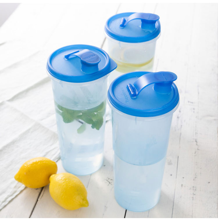 タッパーウェア 冷水筒 1.1L スリムライン Sライン スリムジャグ ピッチャー 麦茶ポット お茶 ジュース ポット 冷蔵庫 Tupperware 正規品 B1037-00