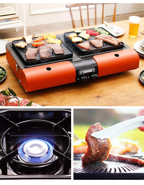 Iwatani イワタニ バーベキューコンロ グリルスター CB-SBG-2 スタンドBBQグリル 2口コンロ 折りたたみスタンド キャンプ アウトドア カセットガス式小型バーナー 岩谷【送料無料】