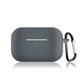 AirPodsPro対応ケース 白 シリコン AirPods Pro Case カバー カラビナ付き エアーポッズプロケース 防塵 耐衝撃 air pods proケース ソフトケース フック付き