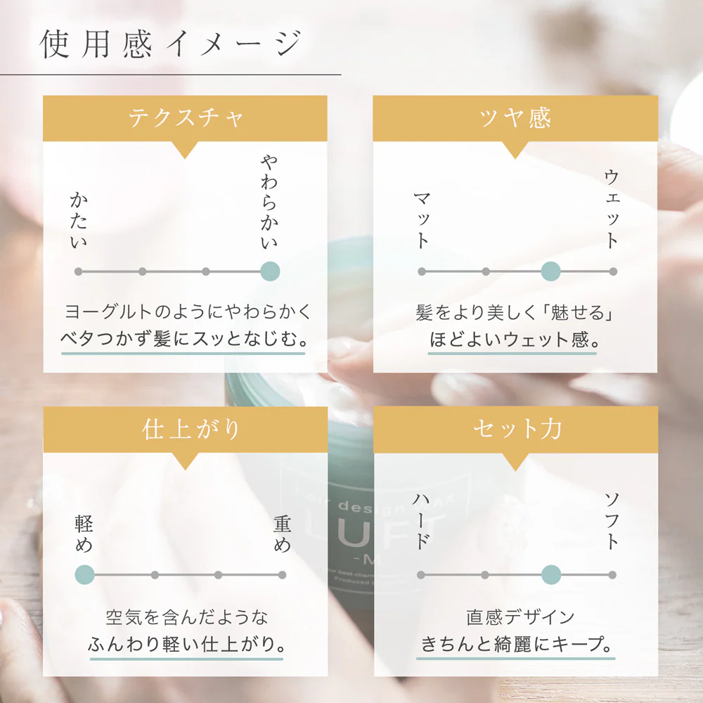 LUFT（ルフト）ヘアーデザインワックス M 70g 桜の香り ヘアワックス レディース まとめ髪 ヘアアレンジ 濡れ髪アレンジ ワックス 巻き髪 ふんわりベタつかない ヘアスタイリング剤 ヘアクリーム
