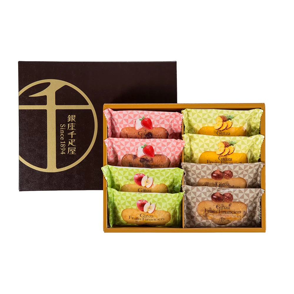 「銀座千疋屋」 銀座フルーツフィナンシェ 4種 各2個 焼き菓子 お菓子 詰め合わせ