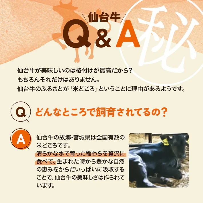 各100ｇ 3種 仙台牛 焼き肉 贅沢食べ比べセット BBQ a5 和牛