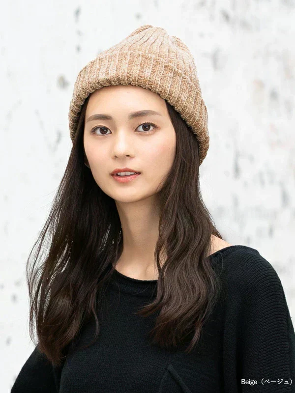 【フリー-ブラック】【商品名：5colorグローベロアニット】