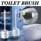 即納商品 トイレブラシ 柔らかい地面式 掃除ブラシ 収納ケース付き コンパクト TPR材質 トイレ掃除 傷つけない 用品 衛生トイレ掃除 トイレ掃除 掃除ブラシ(w073A)グレー