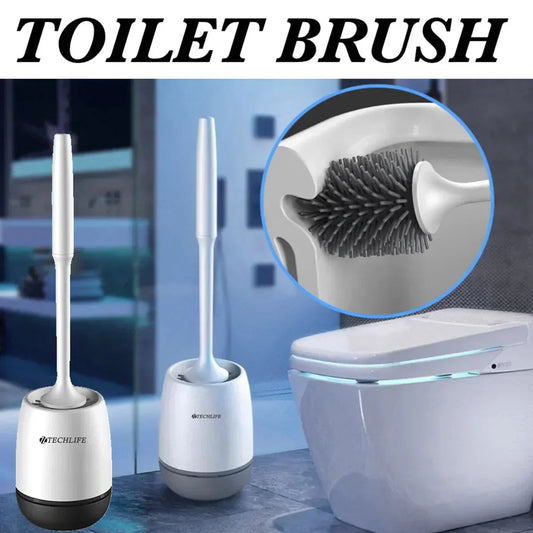 即納商品 トイレブラシ 柔らかい地面式 掃除ブラシ 収納ケース付き コンパクト TPR材質 トイレ掃除 傷つけない 用品 衛生トイレ掃除 トイレ掃除 掃除ブラシ(w073A)グレー