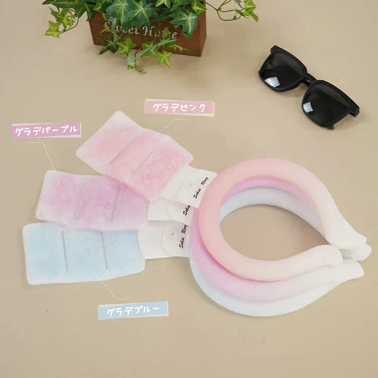 爽快リング pcmバンドクーラーネッククーラー 「Mサイズ・ミントグリーン」 熱中症対策グッズ 首を冷やすグッズ  首掛け クールネックリング ネックパッド 冷感グッズ 軽量 冷却グッズ 爽快リングクールネックパッド