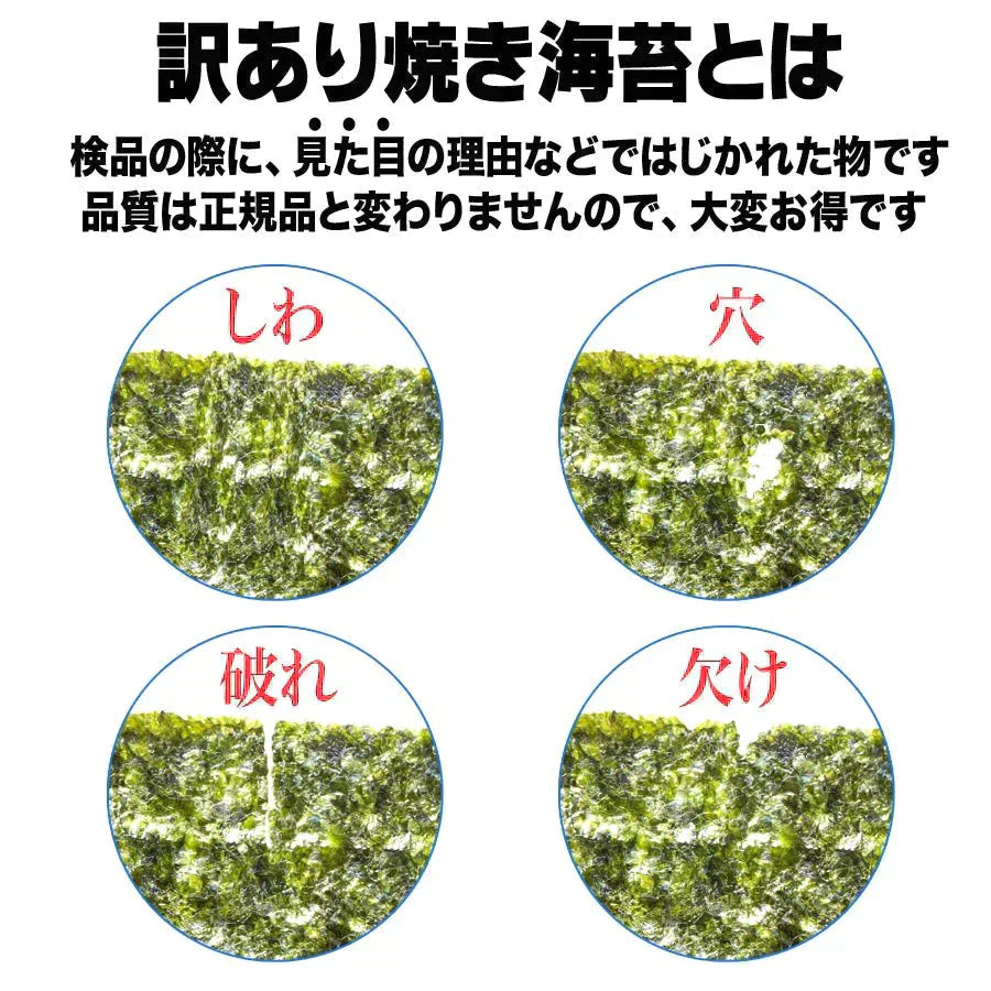 【超シェア買い祭】訳あり 全形 焼きのり 有明 焼き海苔　50枚 送料無料 メール便限定