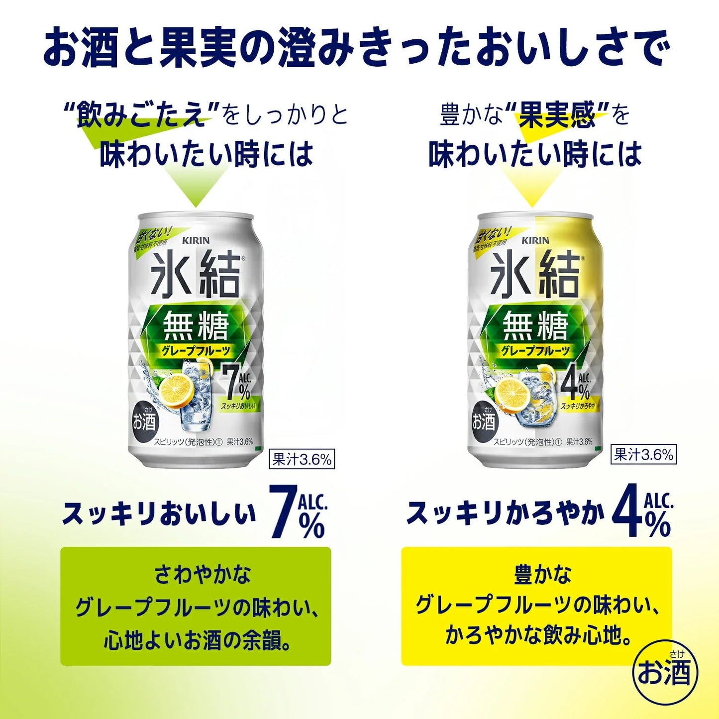 【送料無料】キリン 氷結 無糖 グレープフルーツ 7% 350ml×3ケース/72本【本州(一部地域を除く)は送料無料】