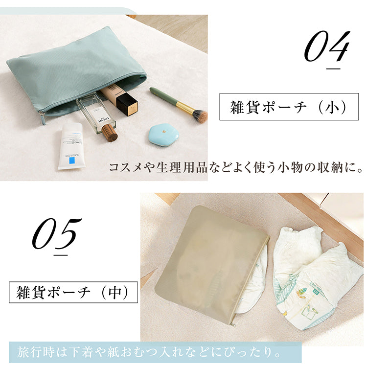 【送料無料】 トラベルポーチ 「ブルー」 トラベルポーチセット セット 衣類 防水 アウトドア 旅行 化粧 お風呂 小物 洗面 衣類収納 大容量 海外旅行
