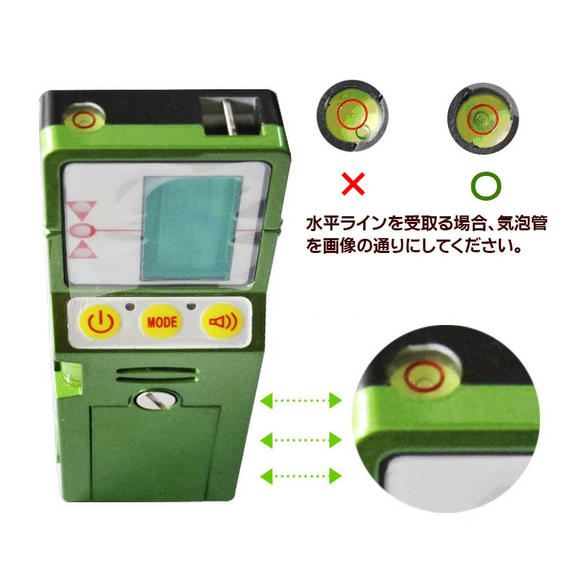 グリーンレーザー受光器 Fukuda受光器 グリーンレーザー墨出し器用 受光器FD-9G ホルダー付 レーザー受光器 Crystal光源又はtransistor光源に対応