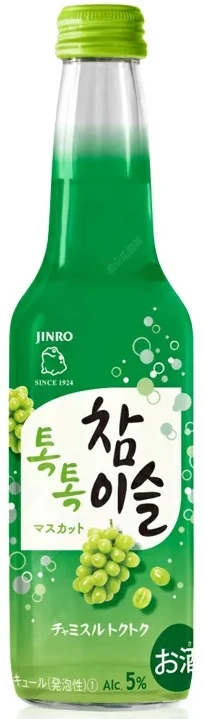 【送料無料】眞露 JINRO チャミスル トクトク マスカット 5度 275ml×24本【北海道・沖縄県・東北・四国・九州地方は必ず送料がかかります】