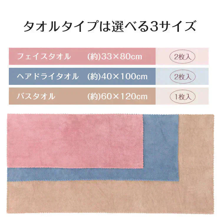 ヘアタオル 2枚セット 「ヘアドライタオルキャップ ホワイト」 ヘアドライ 吸水 キャップ ターバン 吸水速乾 ふわふわ 髪 速乾 フェイスタオル