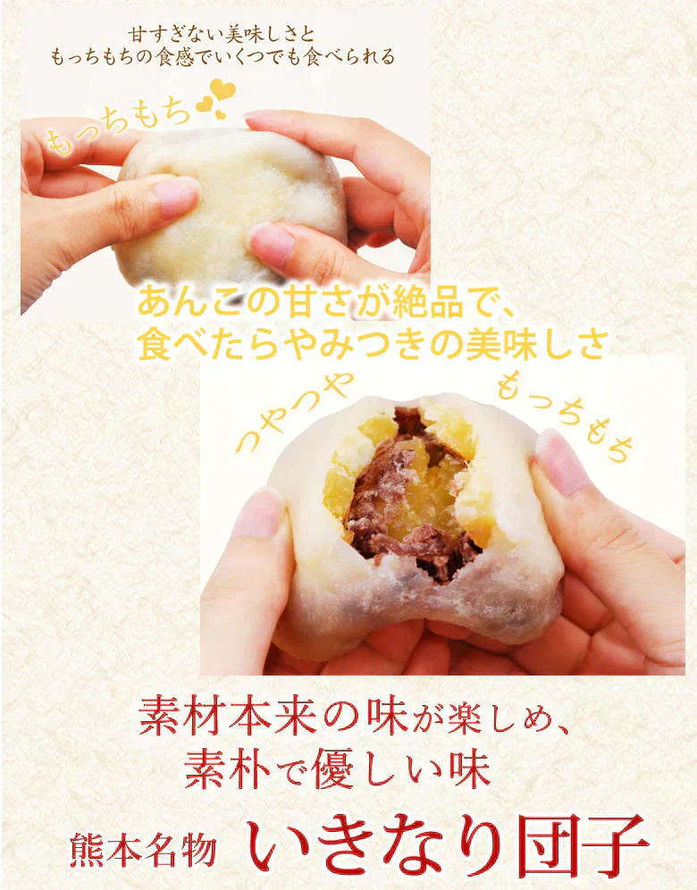 いきなり団子 白（小豆あん）10個入り 送料無料 熊本名物 肥後屋 モチモチ食感の和スイーツ お取り寄せ 和菓子 団子 あんこ もち