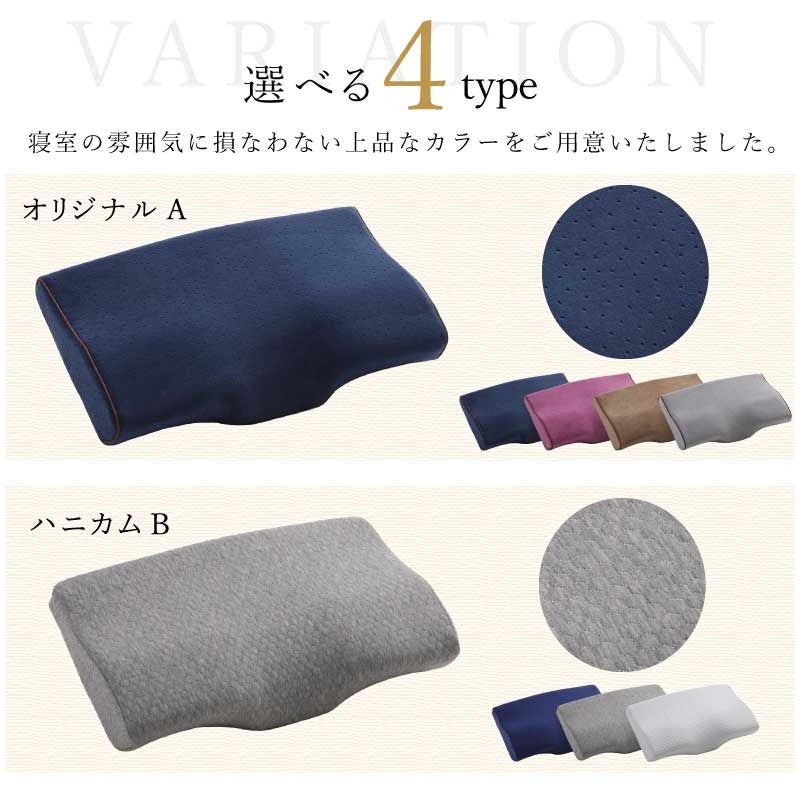 【ハニカムB ネイビー　62×34cm】低反発枕専用カバー 単品 低反発 30×50 34×62 まくら 低い 肩こり 首こり ストレートネック 女性 男性 肩 首 痛み 横向き寝 低め 快眠枕 睡眠枕 頭痛 解消 頚椎安定型 いびき 防止 めまい マクラ 替え 予備 無地 新生活