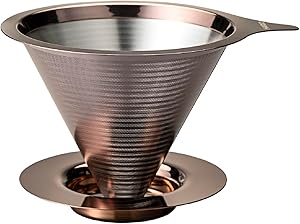 HARIO ハリオ ダブルメッシュメタルドリッパー 1～4杯用 ピンクゴールド ステンレス製 熱湯・食洗器OK DMD-02-PGD