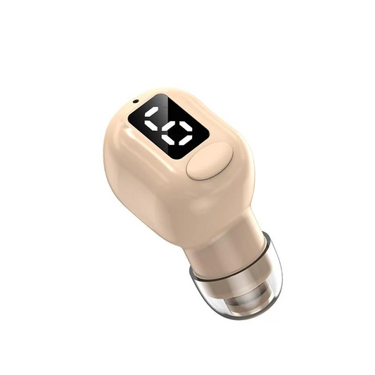 即納 Miniワイヤレスイヤホン Bluetooth イヤホン Bluetooth5.3 ブルートゥース イヤホン 自動ペアリング タッチ調整 s026E(ベージュ)