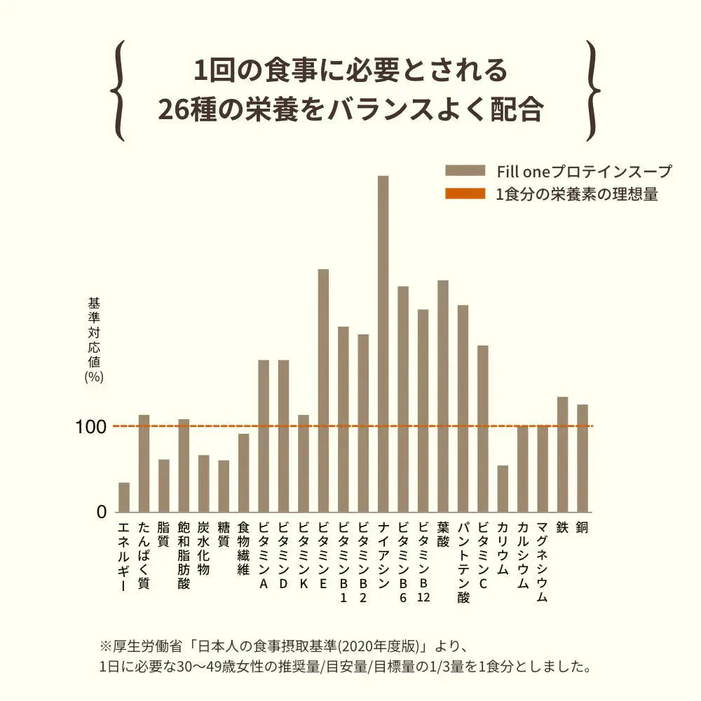 完全食 Fillone プロテインスープ 濃厚鶏白湯 80g | オーガライフ
