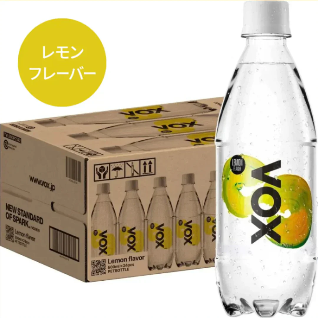 【1本あたり33円】VOX(ヴォックス) 強炭酸水 レモンフレーバー 無糖 500ml ×24本【ご新規さん限定商品】