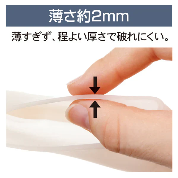 お医者さんの手首ゲルサポーター 人肌に近い「疑似生体ゲル」使用 皮膚と一体化したようにぴったりフィットしサポート 医療用でも使われている「疑似生体ゲル」を使用した手首サポーター 突起で指、手首の関節をサポート 薄すぎず 程よい厚さで破れにくい  整形外科医との共同開発 肌にしっかりと密着 手や指を動かしてもズレません