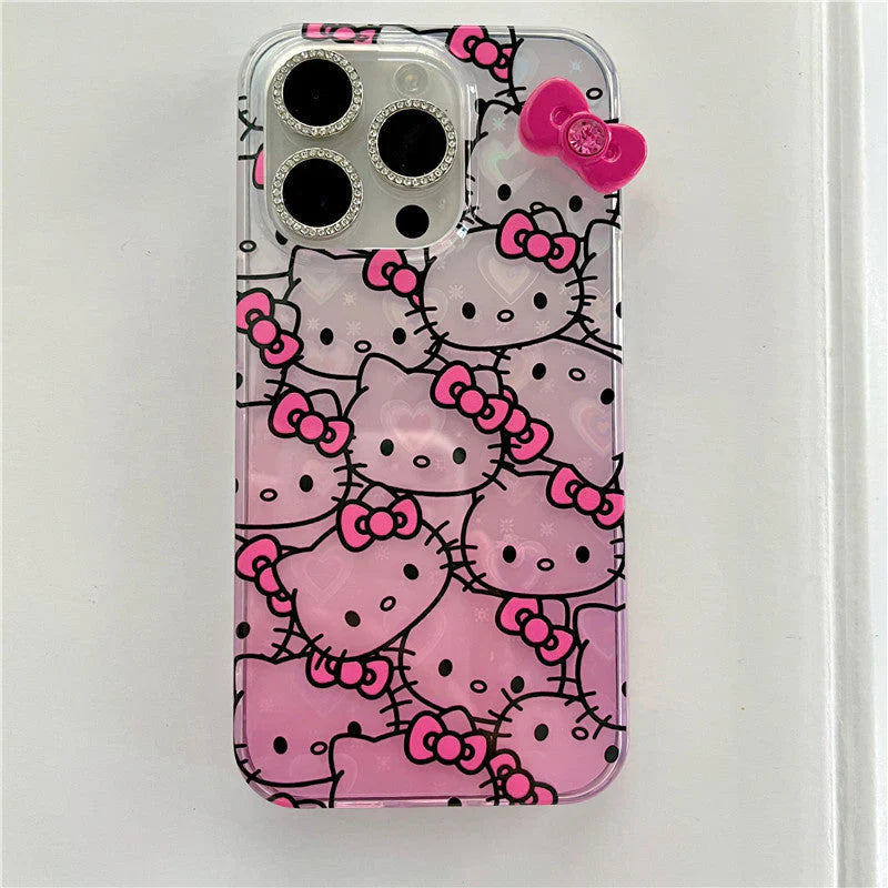 携帯電話ケース iPhone16/iPhone16Pro/iPhone16Pro max ケース hello kitty ソフトiPhone用  xjj2024182(AiPhone16用)