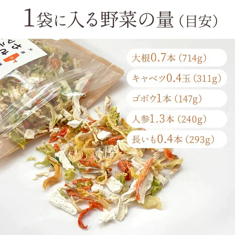 乾燥野菜 100g×1袋【青森の根菜ミックス】やさいマルシェ 無添加 ブドウ糖不使用 国産 乾燥野菜ミックス 簡単 時短 青森産 長いも 大根 人参 キャベツ ゴボウ アウトドア 災害常備菜 長期保存