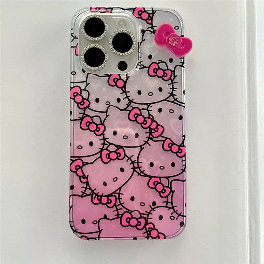 携帯電話ケース iPhone16/iPhone16Pro/iPhone16Pro max ケース hello kitty ソフトiPhone用 xjj2024182(iPhone16Pro max用)