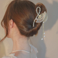 (ゴールド)ヘアクリップ ゆらゆらチェーン付き 髪留め 髪飾り 扇子 ヘアアクセサリー オシャレ上品 パーティー飾り