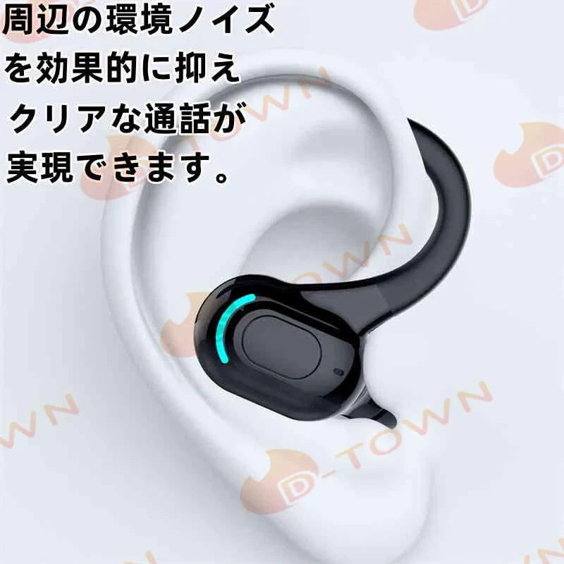 当日発送 Bluetooth ワイヤレスイヤホン 片耳 右耳 超軽量 耳掛け型 イヤホン 右耳用 ハンズフリー通話 マイク内蔵 iPhone/Android適用 s010B(ホワイト)