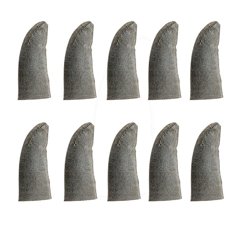 指サック エッジ円滑加工版 10枚入 スマホ タブレット iPhone iPad タッチパネル ノートパソコン マックブック Macbook操作 ゲーム用 高感度 銀繊維 超薄