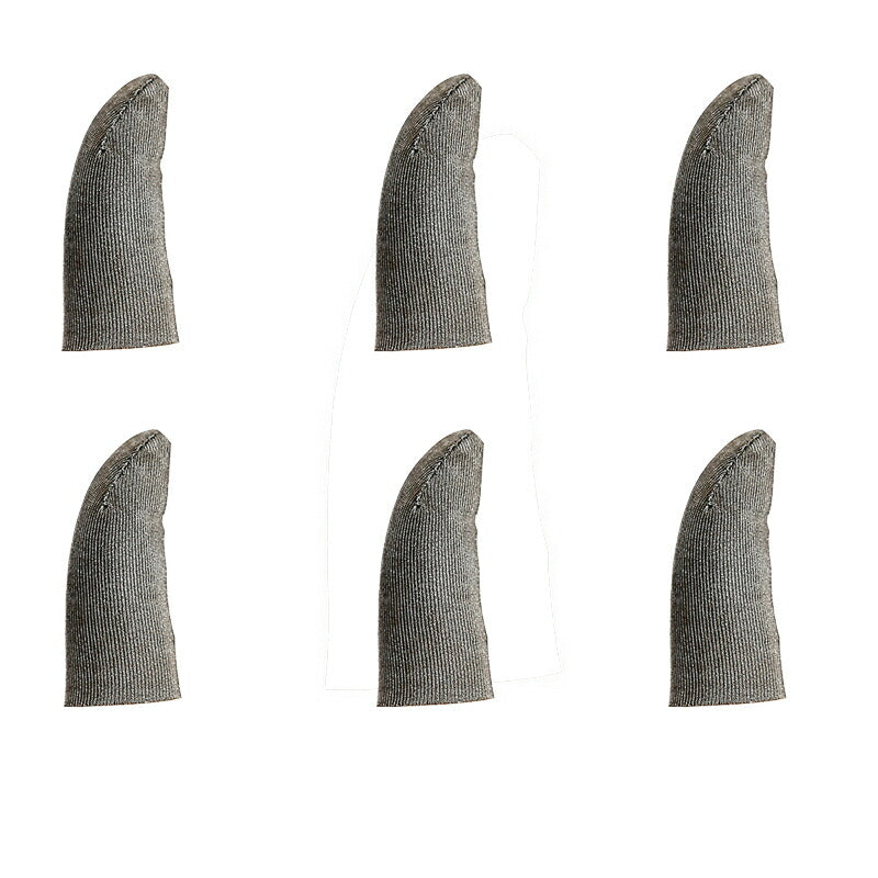 指サック エッジ円滑加工版 6枚入 スマホ タブレット iPhone iPad タッチパネル ノートパソコン マックブック Macbook操作 ゲーム用 高感度 銀繊維 超薄