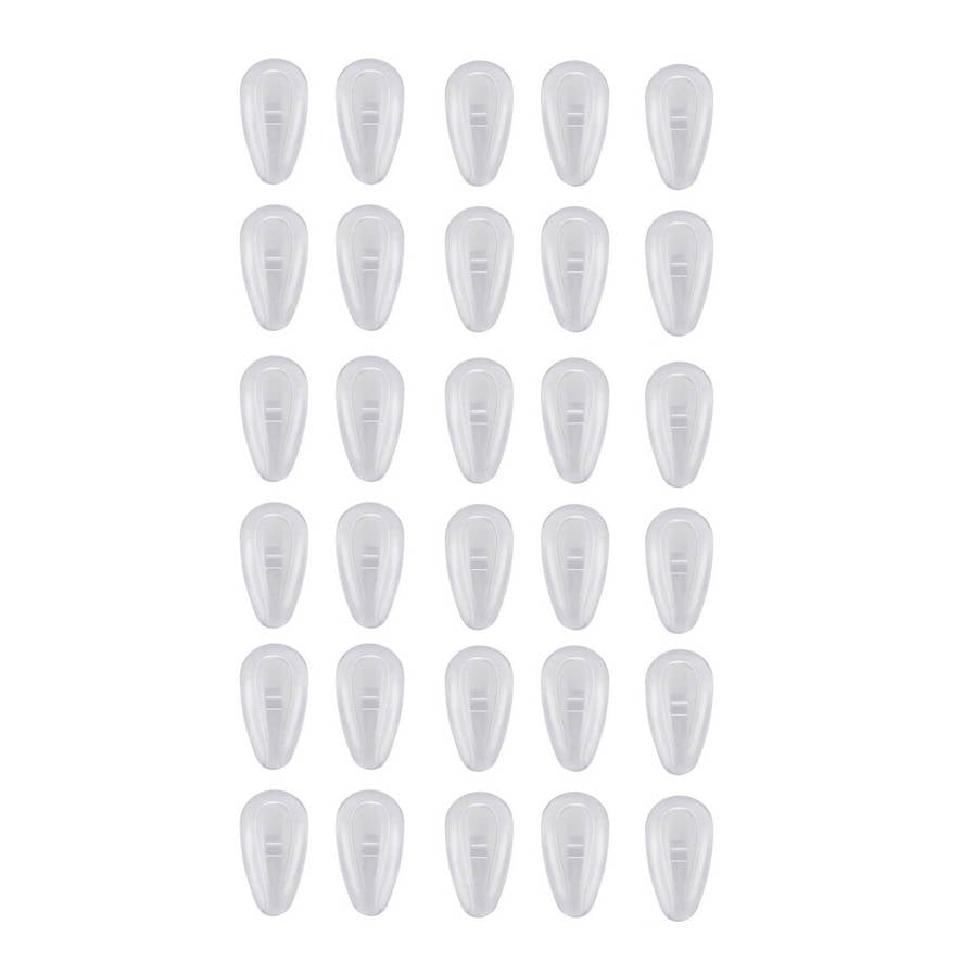 鼻パッド シリコン 30個入 眼鏡 老眼鏡 サングラス ノーズパッド 鼻あて 修理用 交換用 柔らか 跡がつかない 痛くない ポイント消耗