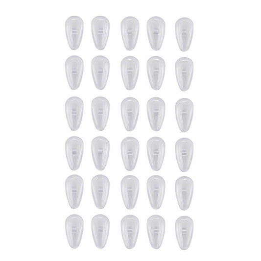 鼻パッド シリコン 30個入 眼鏡 老眼鏡 サングラス ノーズパッド 鼻あて 修理用 交換用 柔らか 跡がつかない 痛くない ポイント消耗