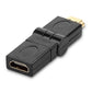 HDMI 360° 角度変換 アダプタ 向き自由調整 90°～270° 上曲げ 下曲げ コネクターオス⇔メス V1.4 1080P 方向 転換 標準HDMI HDMIケーブル整理 断線防止