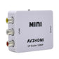 HDMI to AV 変換アダプタ 黒 コンバーター HDMI RCA コンポジット ビデオ アナログ 転換 CVBS L R アダプター 1080P フルHD 赤白黄端子 ポイント消耗