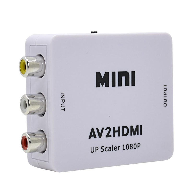 HDMI to AV 変換アダプタ 黒 コンバーター HDMI RCA コンポジット ビデオ アナログ 転換 CVBS L R アダプター 1080P フルHD 赤白黄端子 ポイント消耗