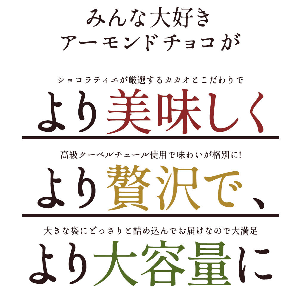 訳あり チョコレート チョコ 選べるアーモンドチョコレート 500g [ ハイカカオ / ホワイト ] チョコ 送料無料 ビター アーモンドチョコ ナッツ アーモンド スイーツ 洋菓子 業務用