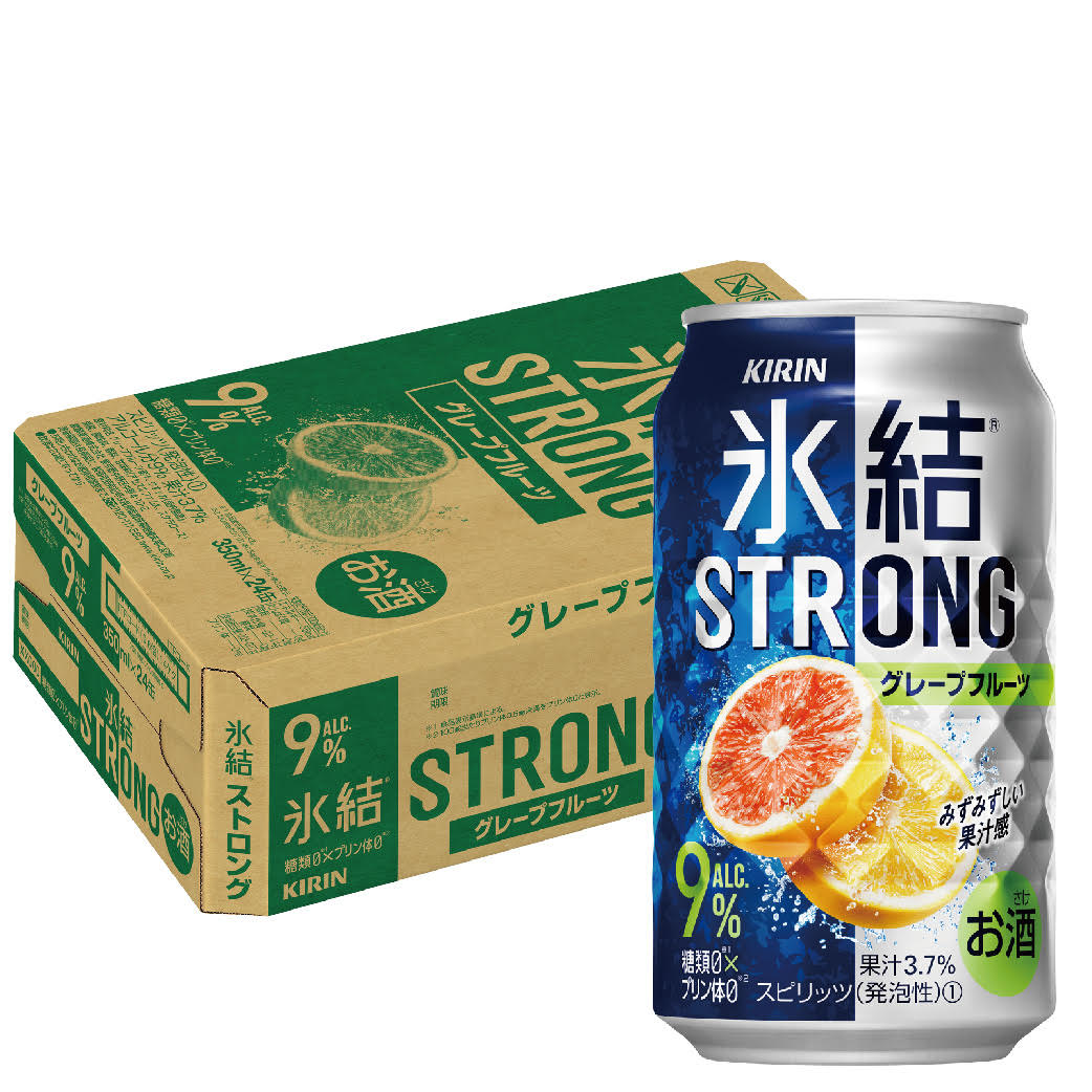 キリン 氷結ストロング グレープフルーツ GF 350ml×1ケース/24本 【3ケースまで1個口配送可能】