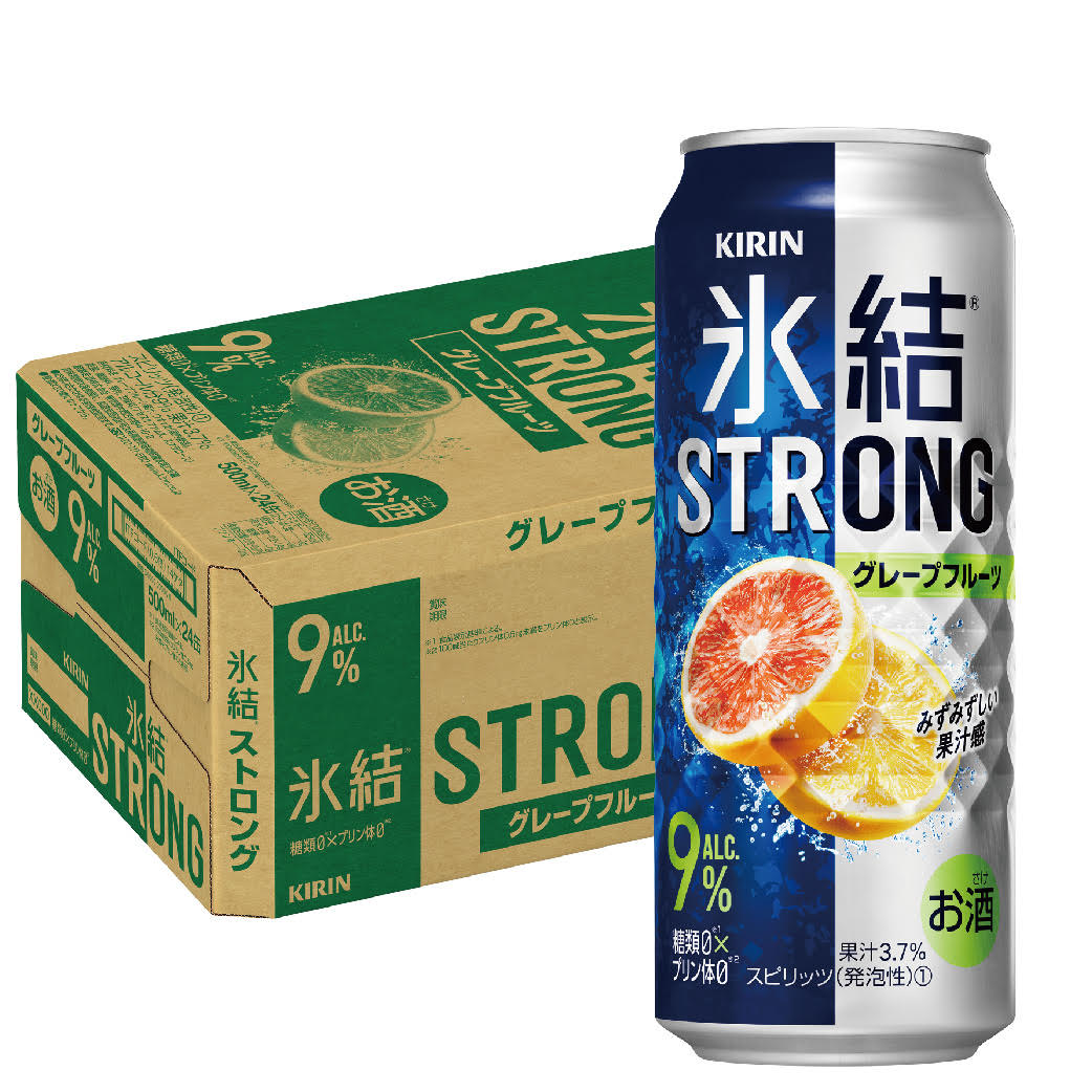 【送料無料】  キリン 氷結ストロング グレープフルーツ GF 500ml×1ケース/24本【北海道・沖縄県・四国・九州地方は別途送料】